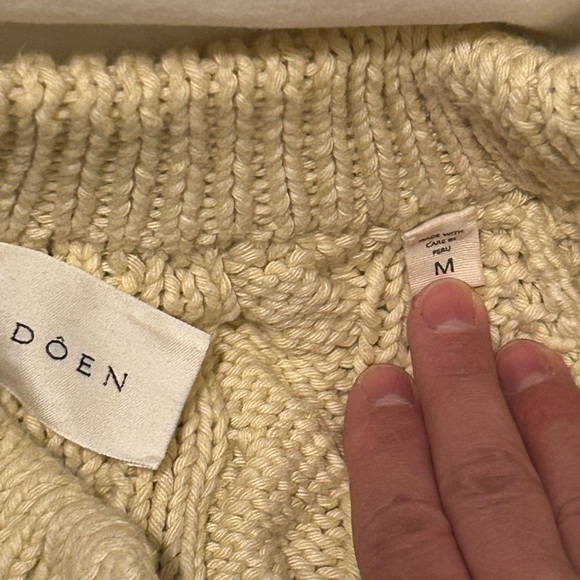 Doen Pomme Cream Cardigan in size medium - Picture 2 of 6